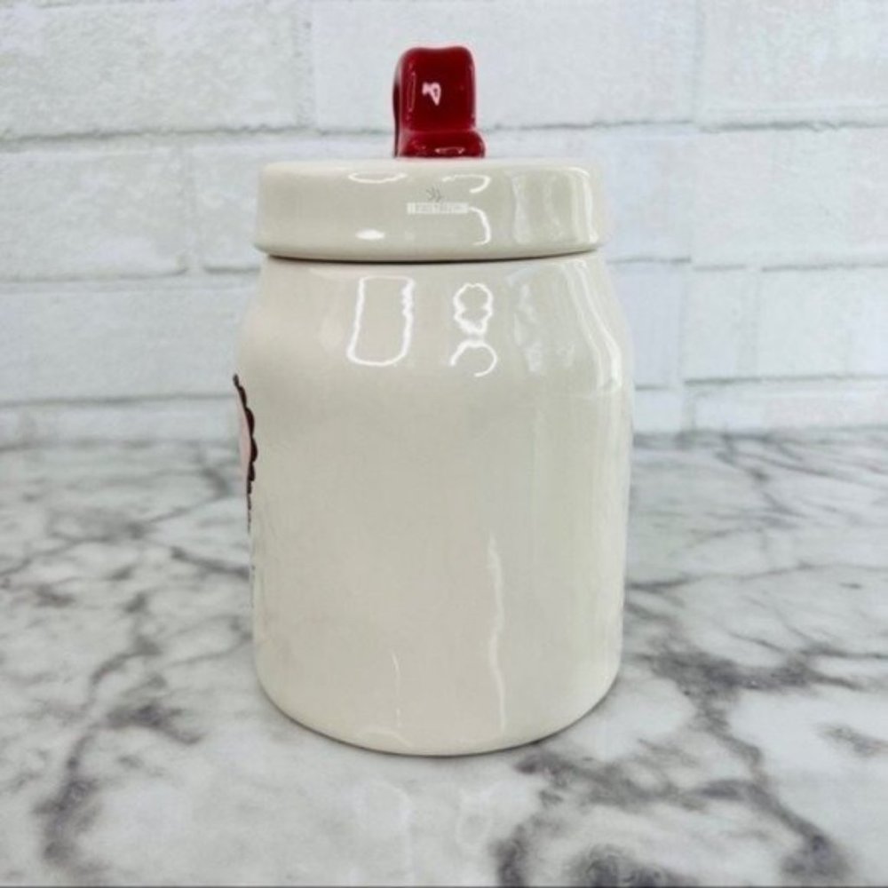 Rae Dunn Be Mine Love Etched Ruffle Heart Valentines Small Baby Canister - Picture 6 of 9
